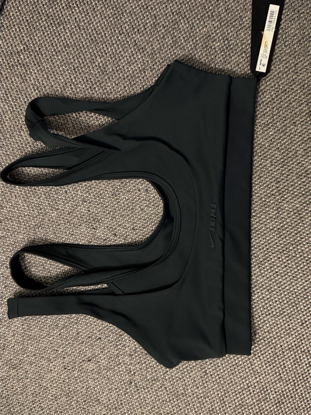 Nike Black Racerback Sports Bra with Subtle Logo
